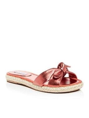 Tabitha Simmons Heli Slides Peach Metallic